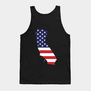 California State Shape Flag Background Tank Top